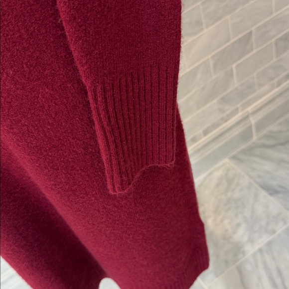 J. Crew Factory Rich Burgundy Long Sleeve Sweater Dress - Picture 4 of 7